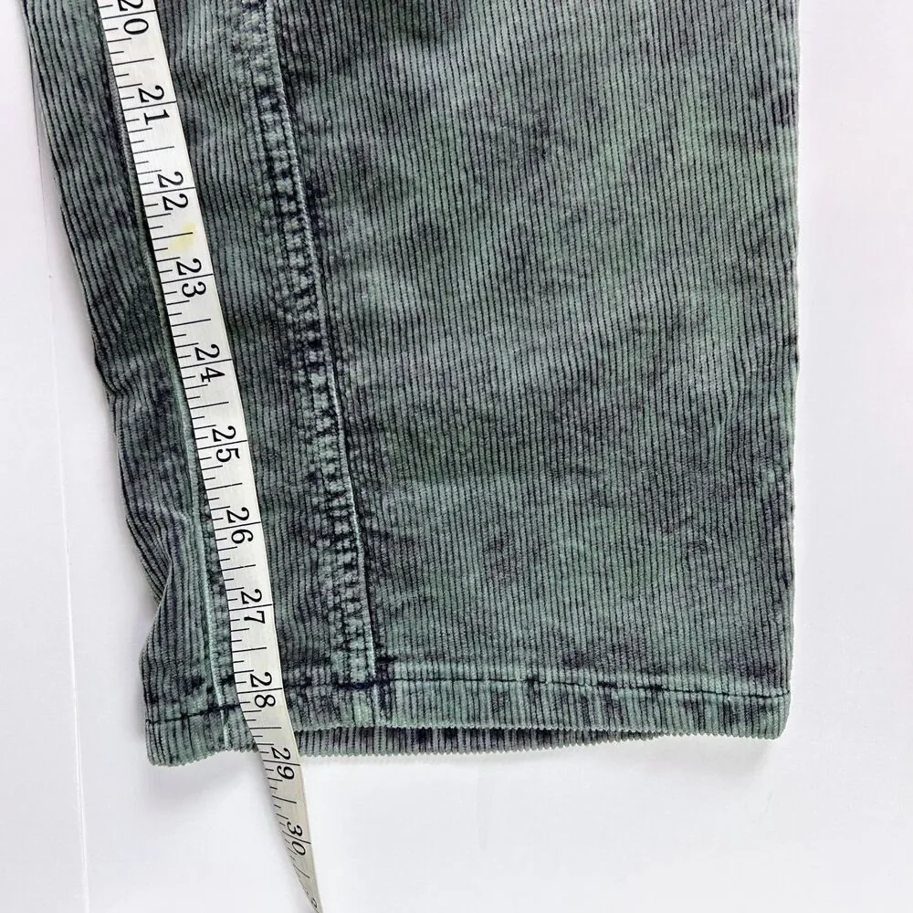 NWT Pilcro Anthropologie The Wanderer Corduroy Cargo Pants Light Green Casual 32 - Picture 9 of 16